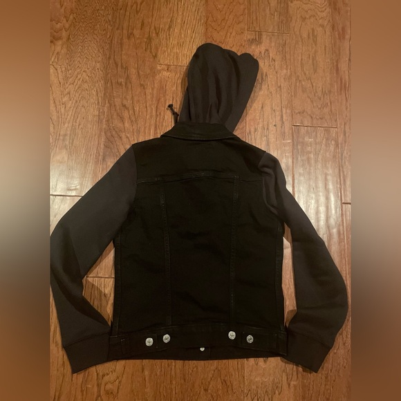 NWT Levi's Hybrid Trucker Jacket Black Size XS - Picture 2 of 6